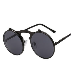 Vintage Steampunk Sunglasses w/ Flip Lenses