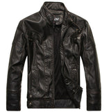 Motorcycle Men's Faux-Leather Jacket