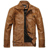 Motorcycle Men's Faux-Leather Jacket