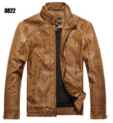 Motorcycle Men's Faux-Leather Jacket