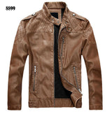 Motorcycle Men's Faux-Leather Jacket