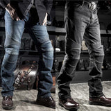 Motorcycle Slim Demin Jeans w/ Drop Resistance Protector