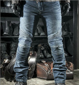 Motorcycle Slim Demin Jeans w/ Drop Resistance Protector